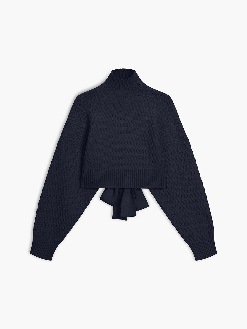 Suze | Mock neck trui met strik in de rug