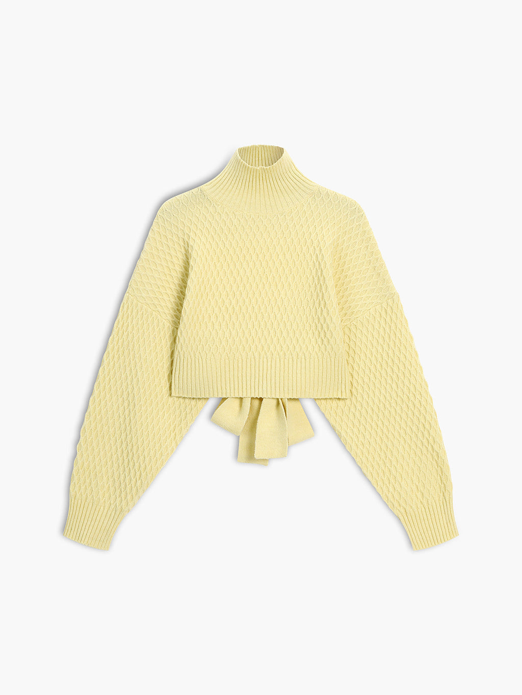 Suze | Mock neck trui met strik in de rug