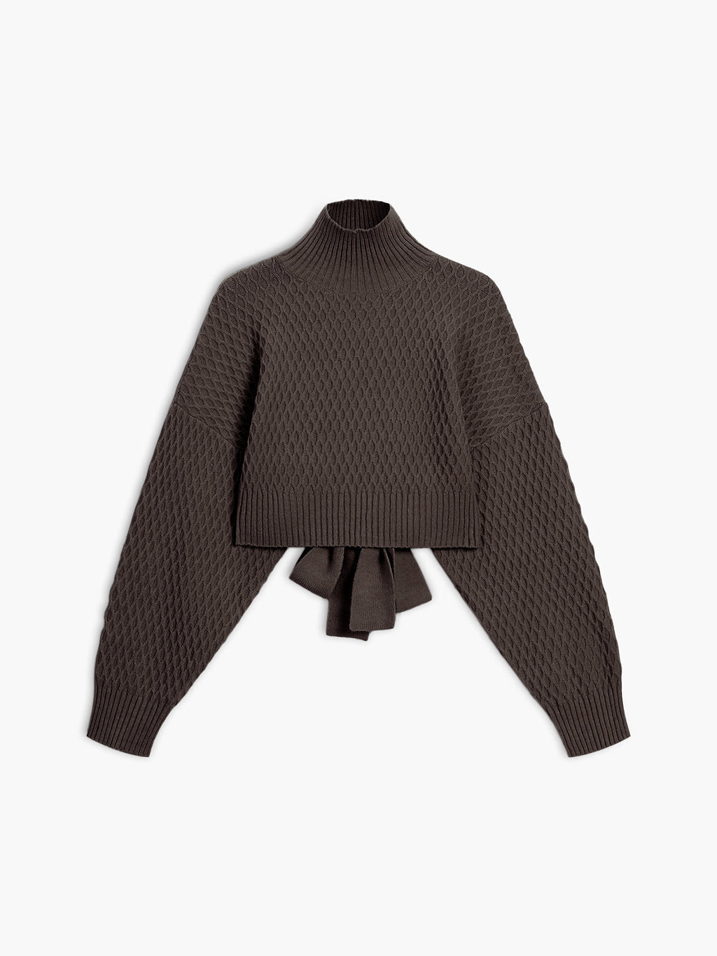 Suze | Mock neck trui met strik in de rug