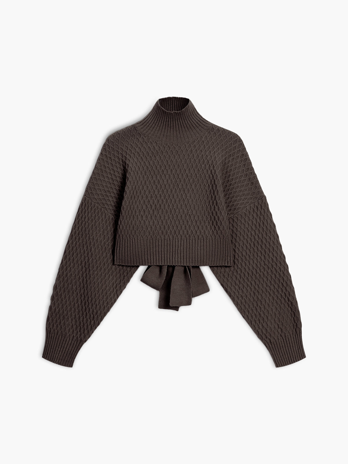 Suze | Mock neck trui met strik in de rug