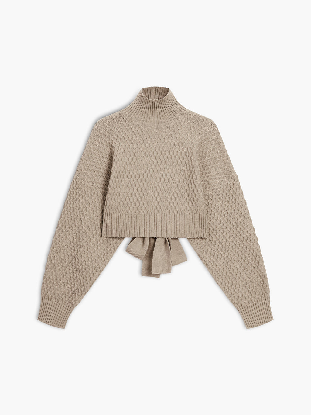Suze | Mock neck trui met strik in de rug