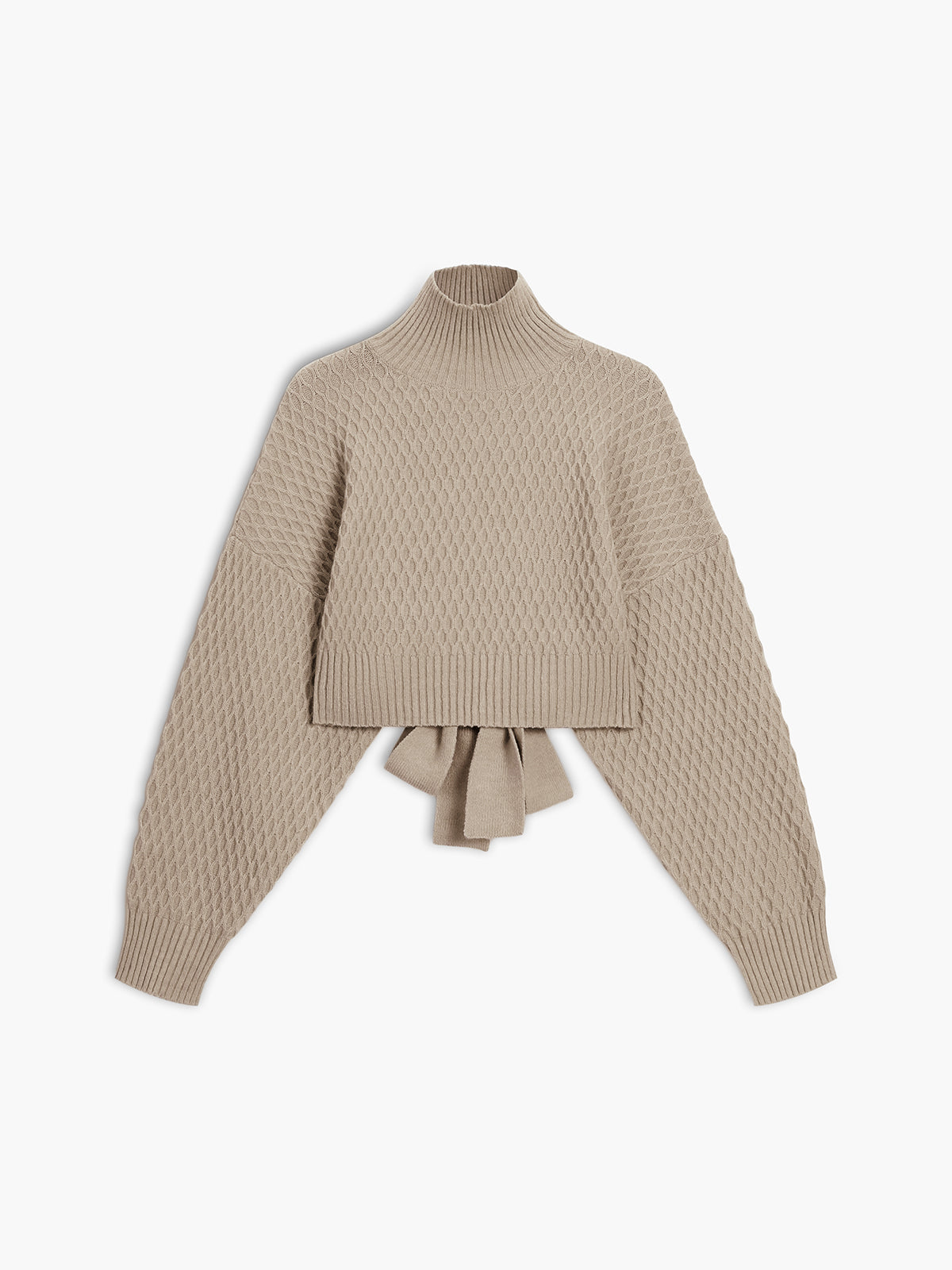 Suze | Mock neck trui met strik in de rug