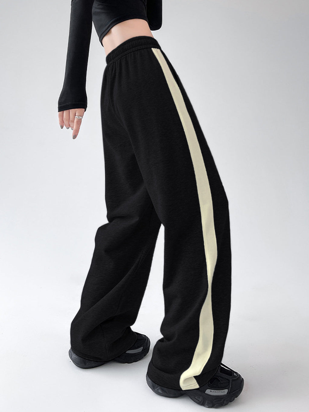 Robin | Wide leg sweatpants met drawstring