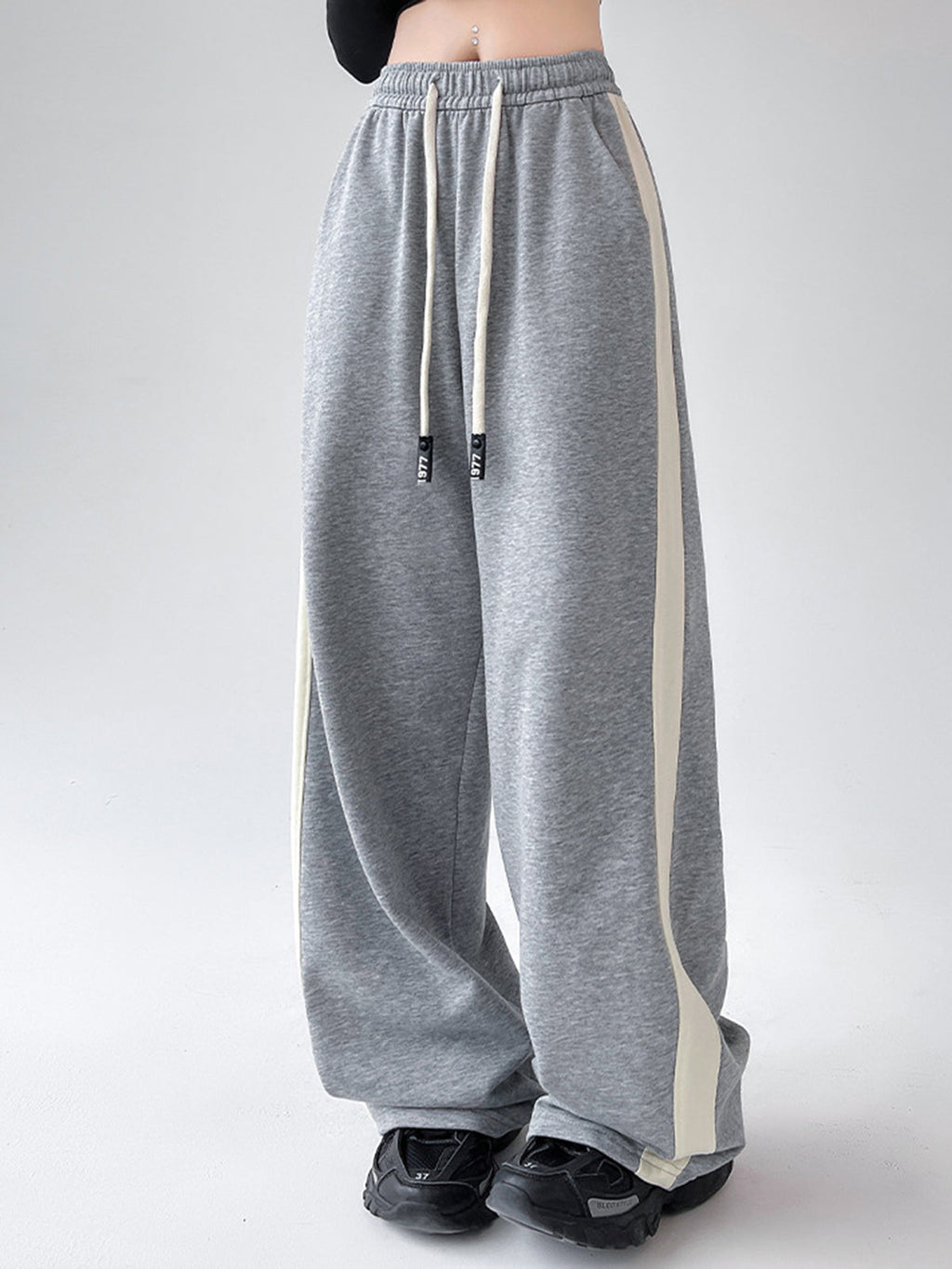 Robin | Wide leg sweatpants met drawstring