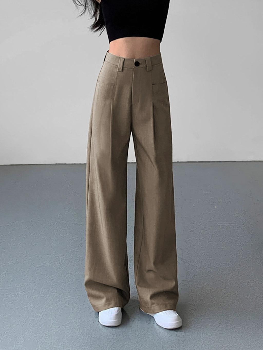 Divine | Geplooide wide leg pantalon