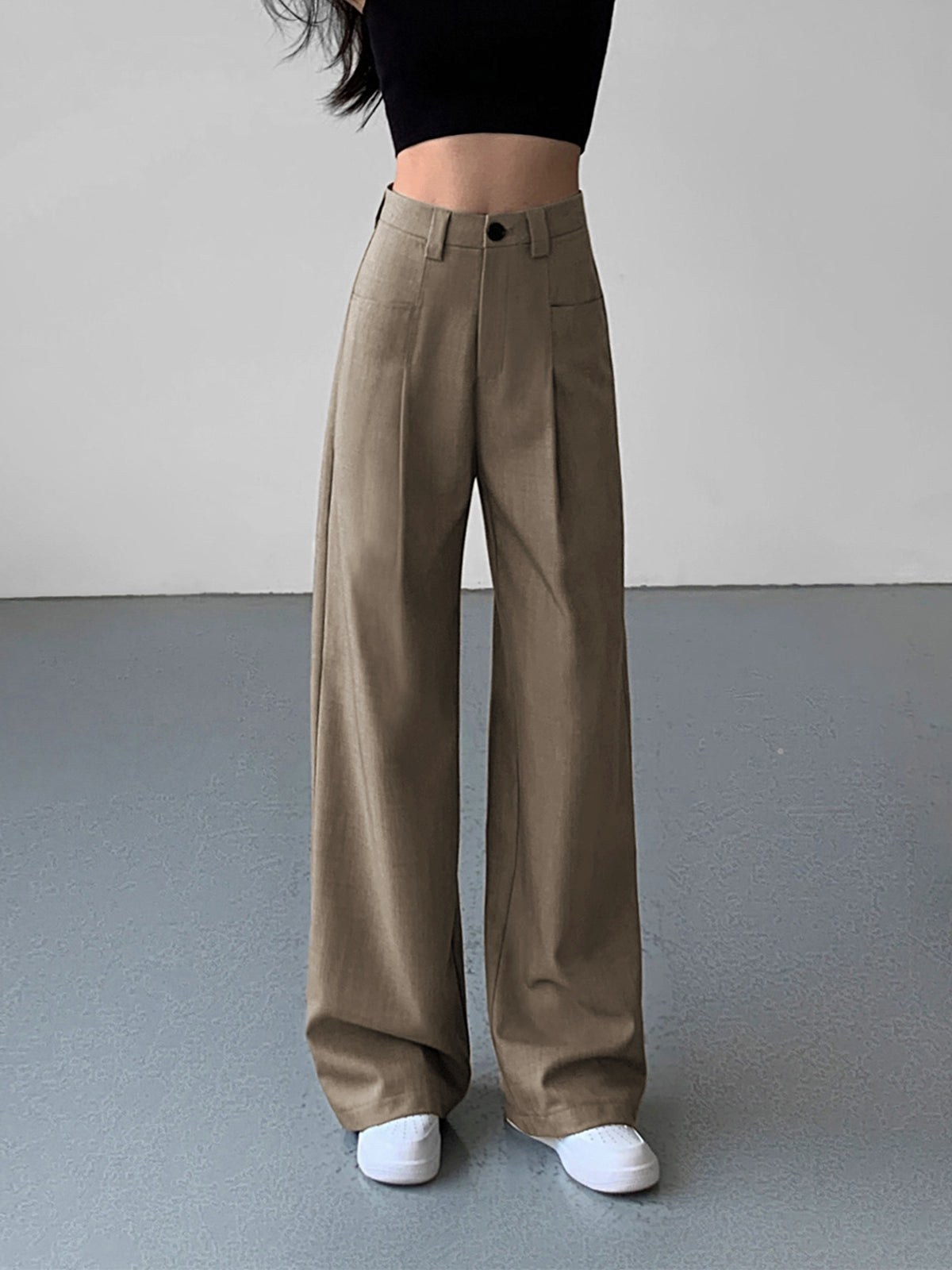 Divine | Geplooide wide leg pantalon