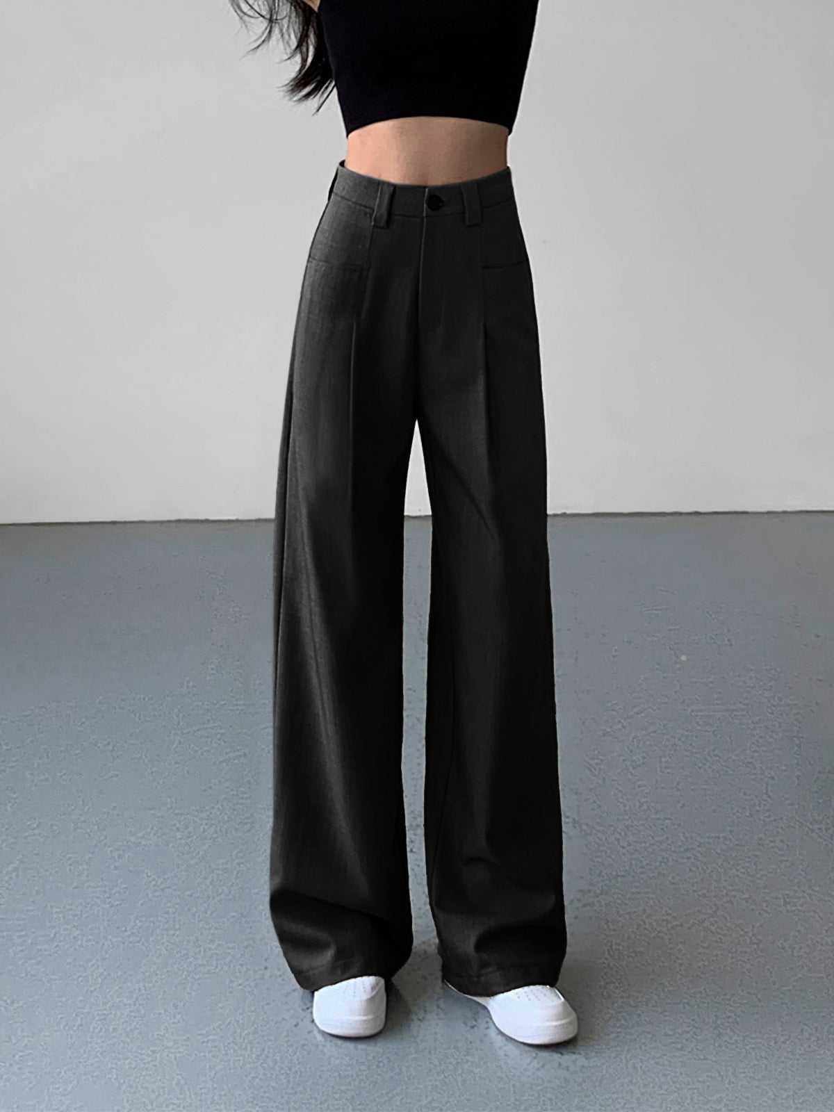 Divine | Geplooide wide leg pantalon