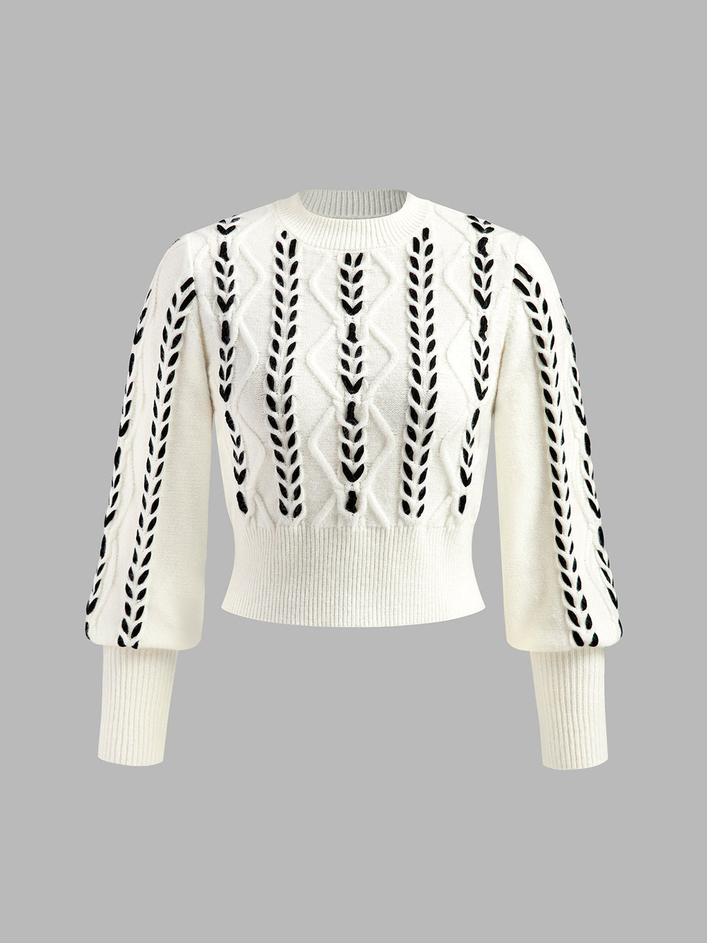 Noa | Cinched Trui met Contrasterende Bies
