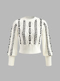 Noa | Cinched Trui met Contrasterende Bies