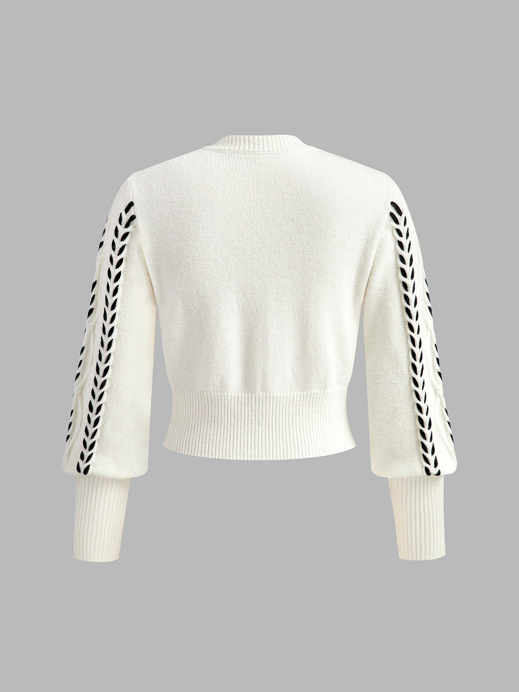 Noa | Cinched Trui met Contrasterende Bies