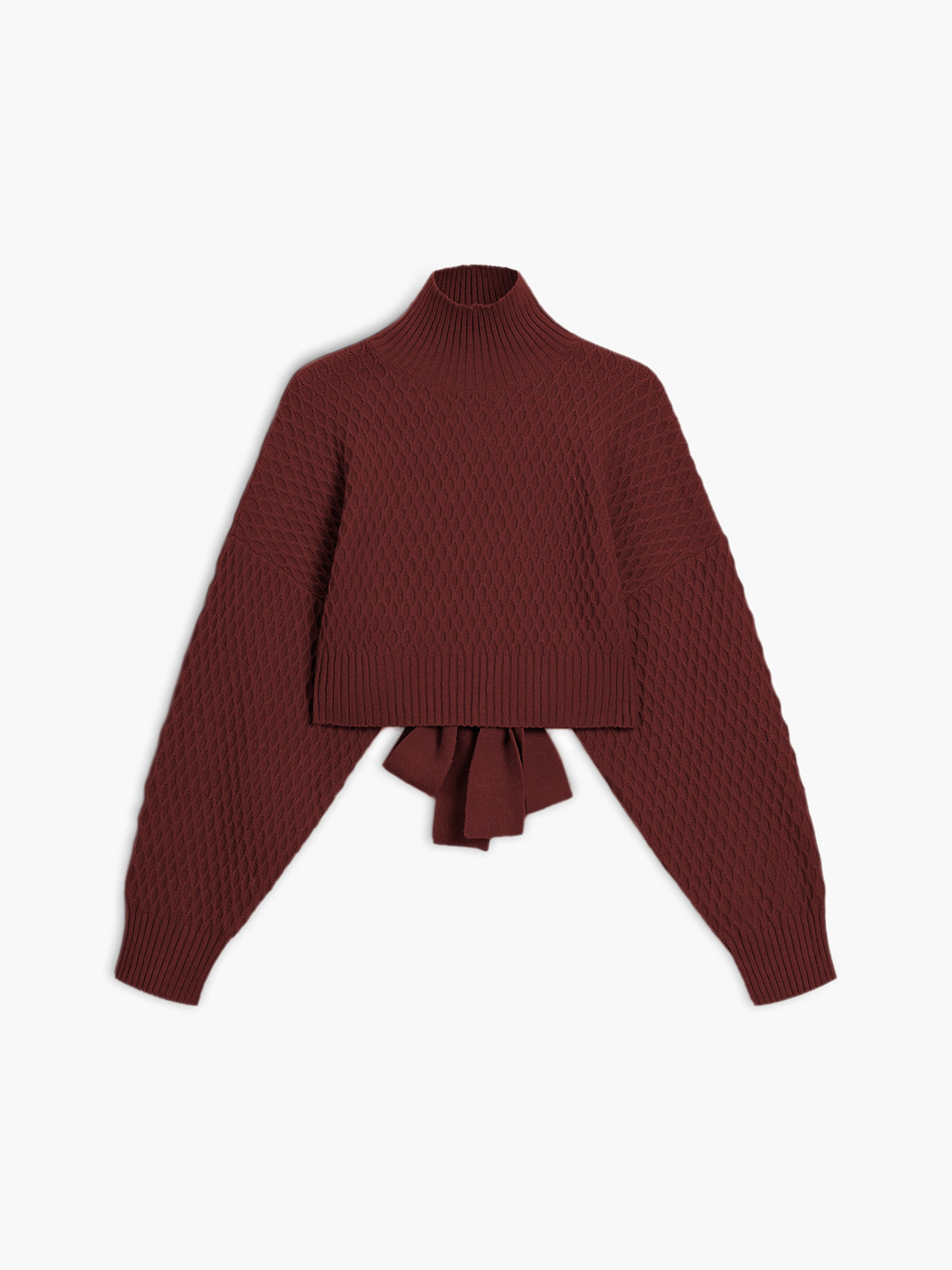 Suze | Mock neck trui met strik in de rug