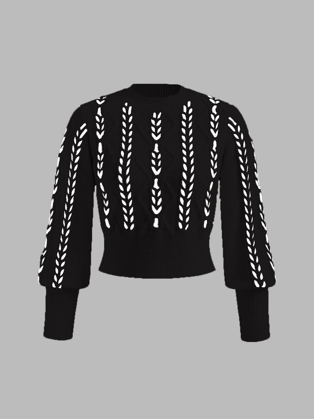 Noa | Cinched Trui met Contrasterende Bies