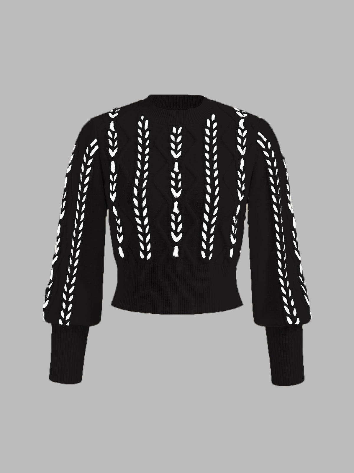 Noa | Cinched Trui met Contrasterende Bies