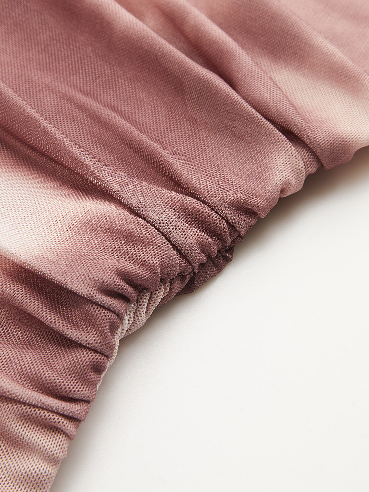 Elara | Tie dye Mesh Top met Gedrapeerde Details