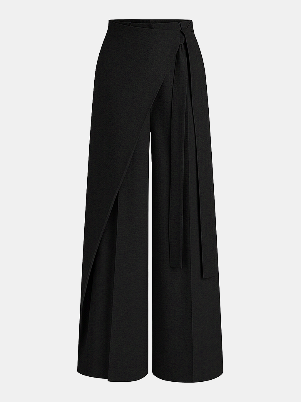 Isis | Pantalon met overslagdetail en wijde pijpen