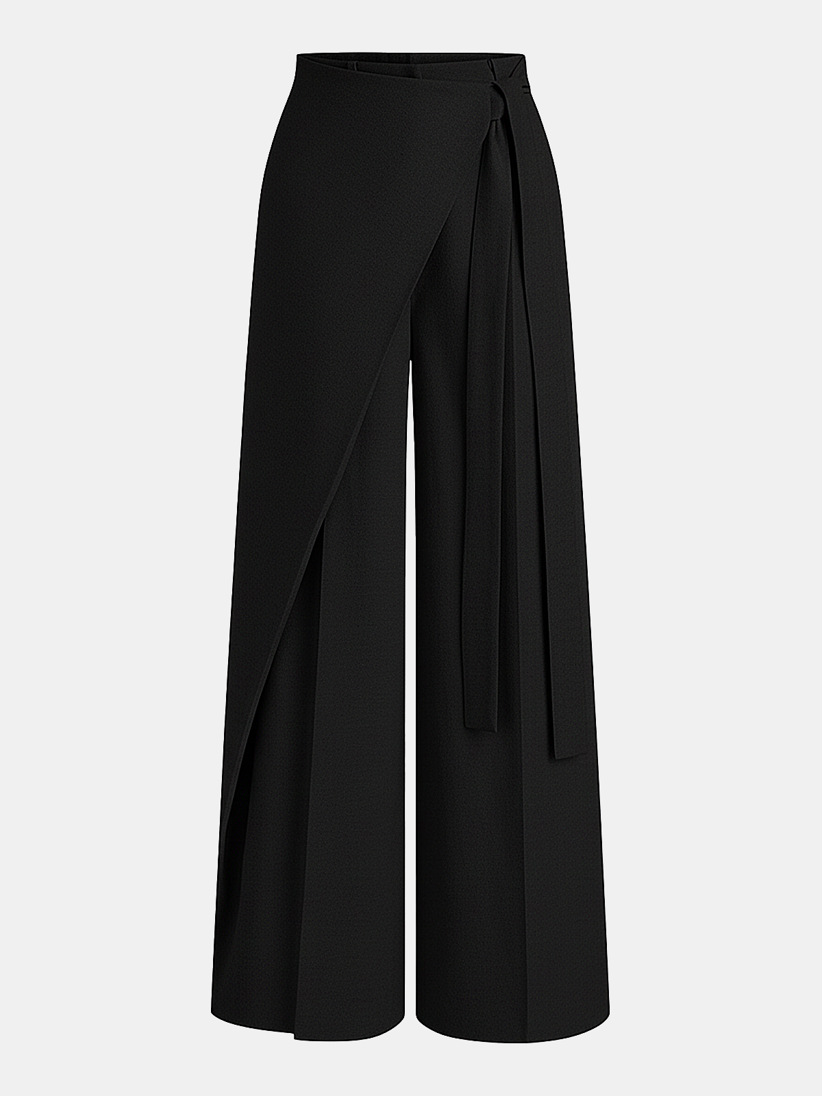 Isis | Pantalon met overslagdetail en wijde pijpen