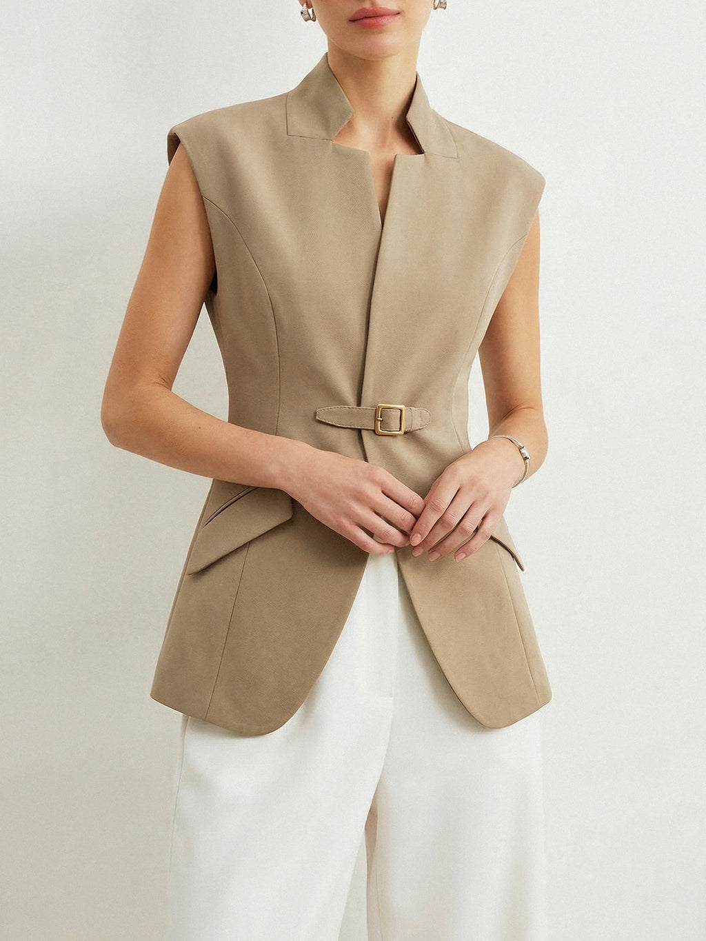 Floor | Gilet blazer met tailleceintuur