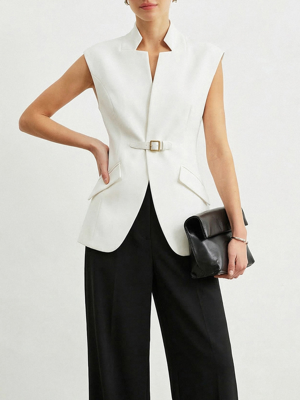Floor | Gilet blazer met tailleceintuur