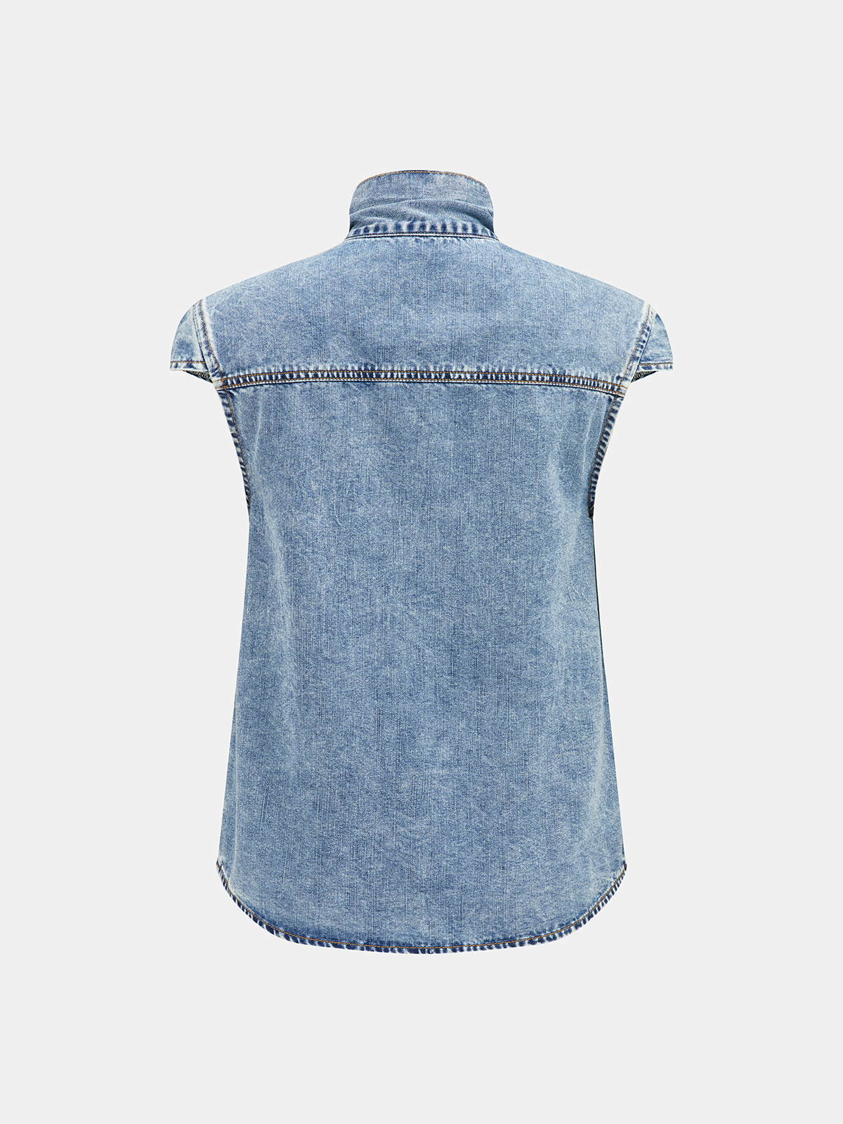 Teddy | Denim shirt met strikdetail