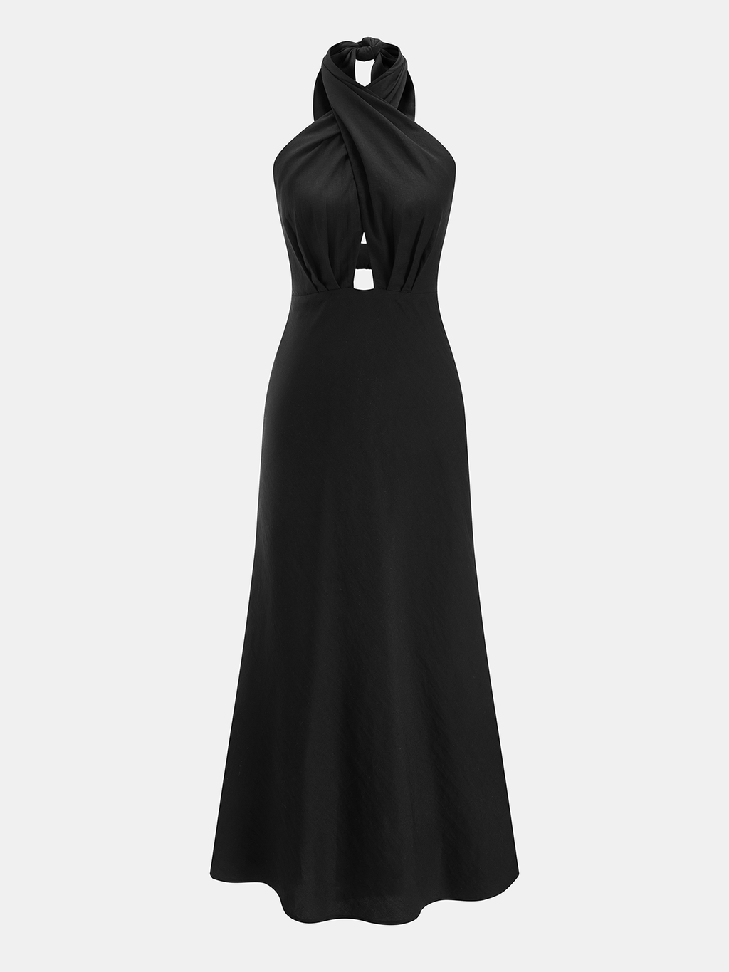 Karlijn | Linnen halter maxi jurk met cut-out