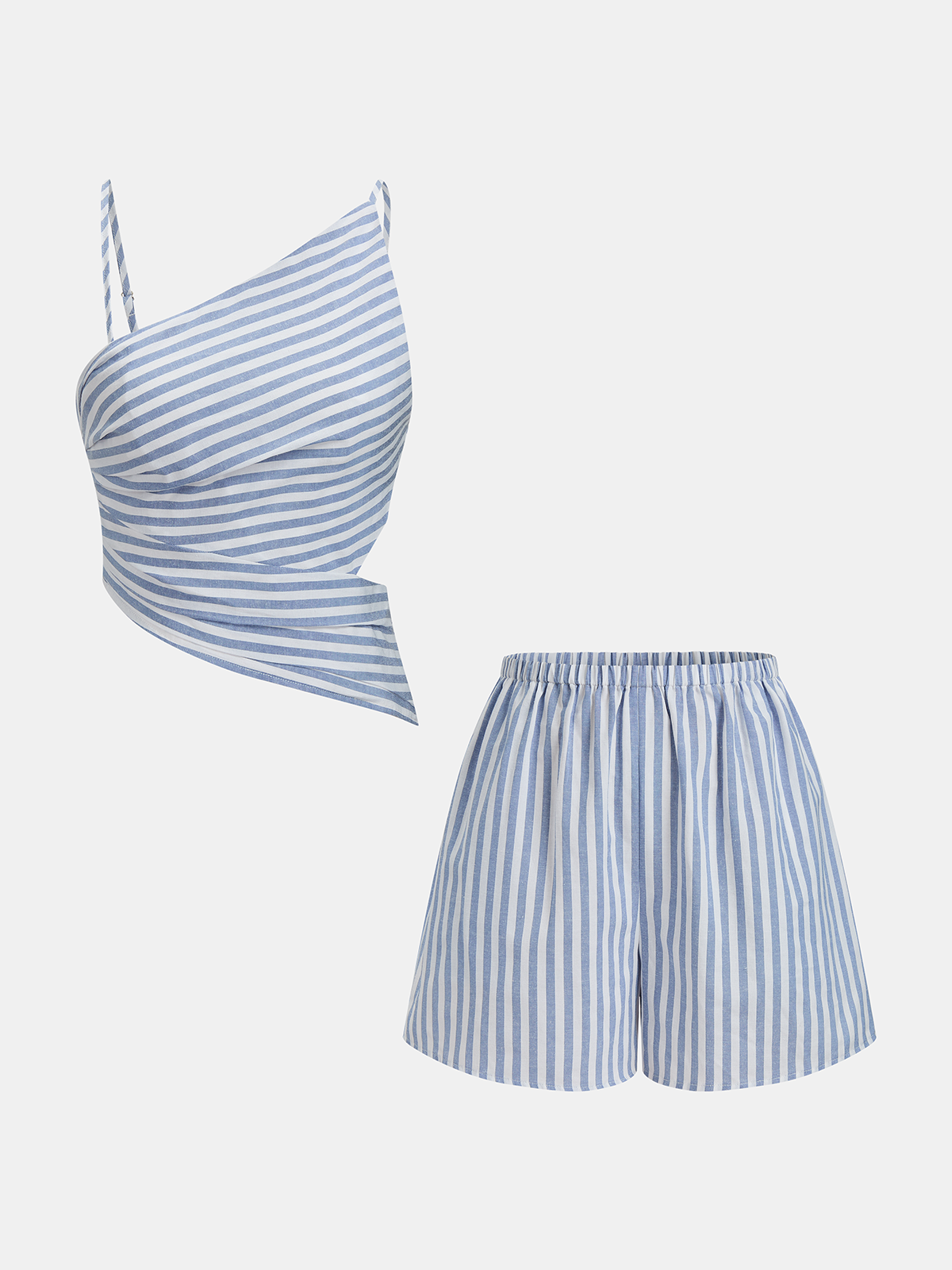 Rozy | Gestreepte set met cut-out detail