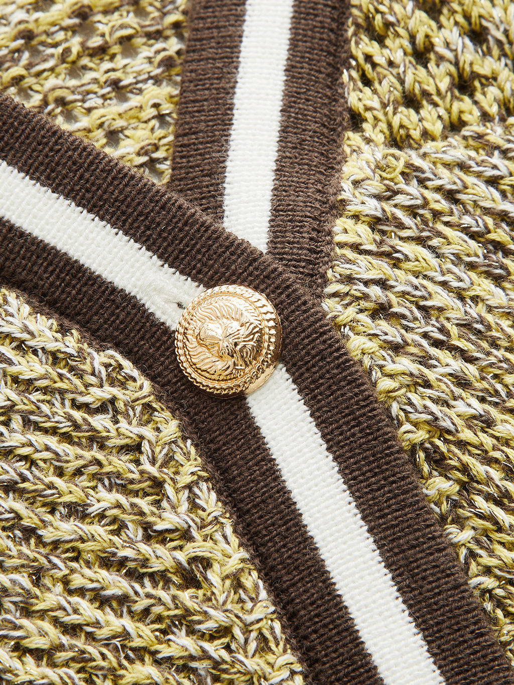 Robin | Gebreid vest met kraag en contrast