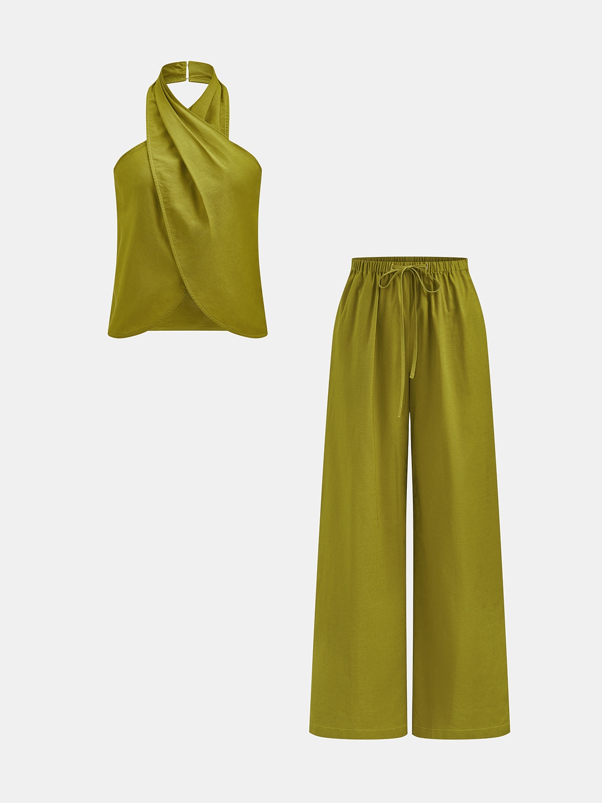 Jade | Gestreepte tweedelige set