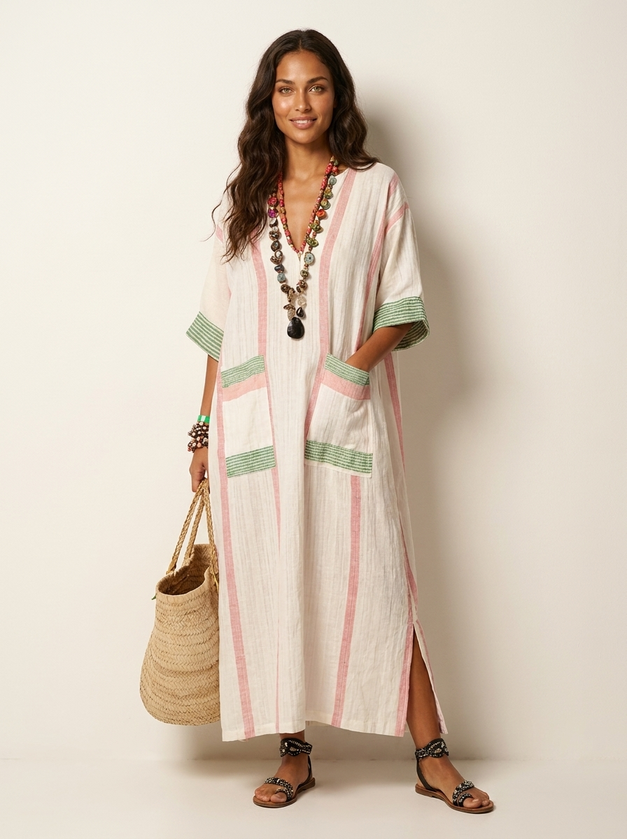 Estelle | Bohemian maxi jurk met V-hals