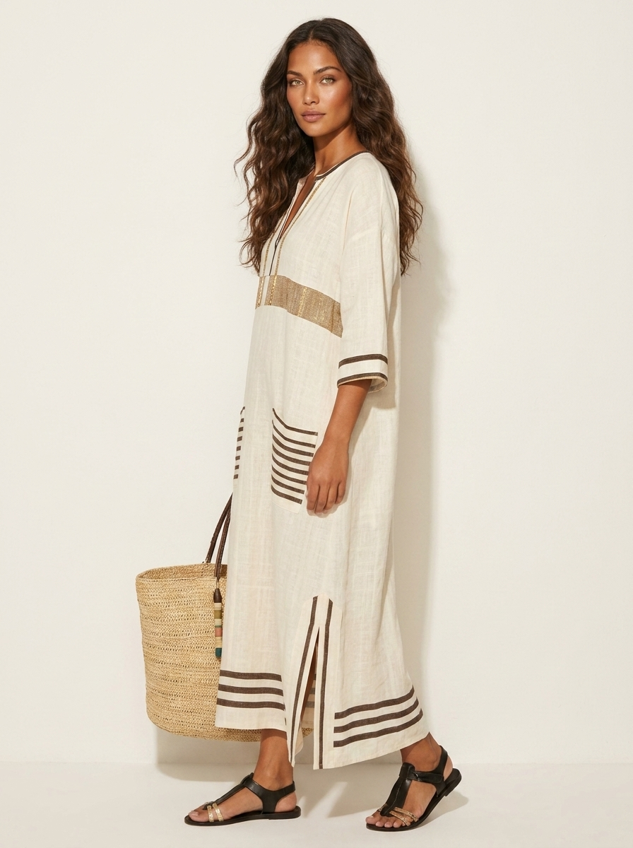 Estelle | Bohemian maxi jurk met V-hals
