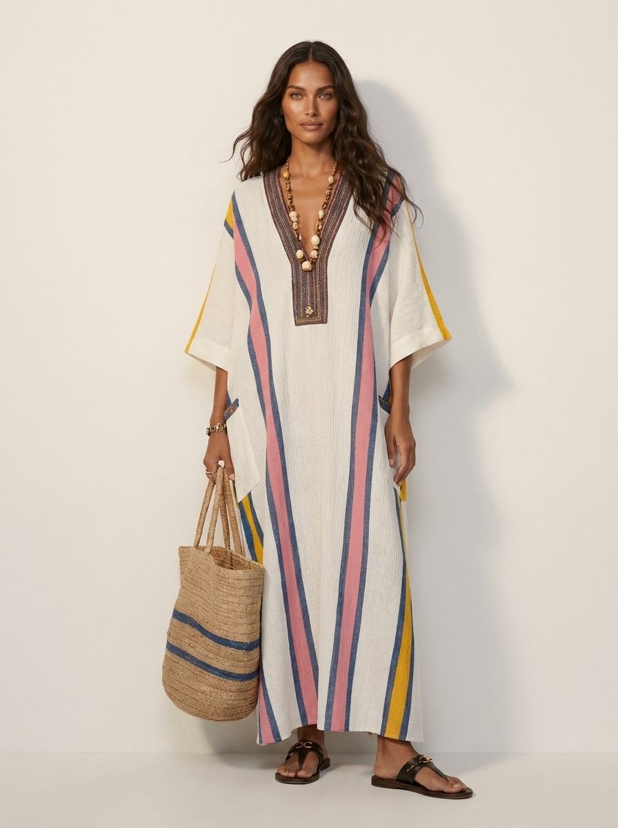 Estelle | Bohemian maxi jurk met V-hals