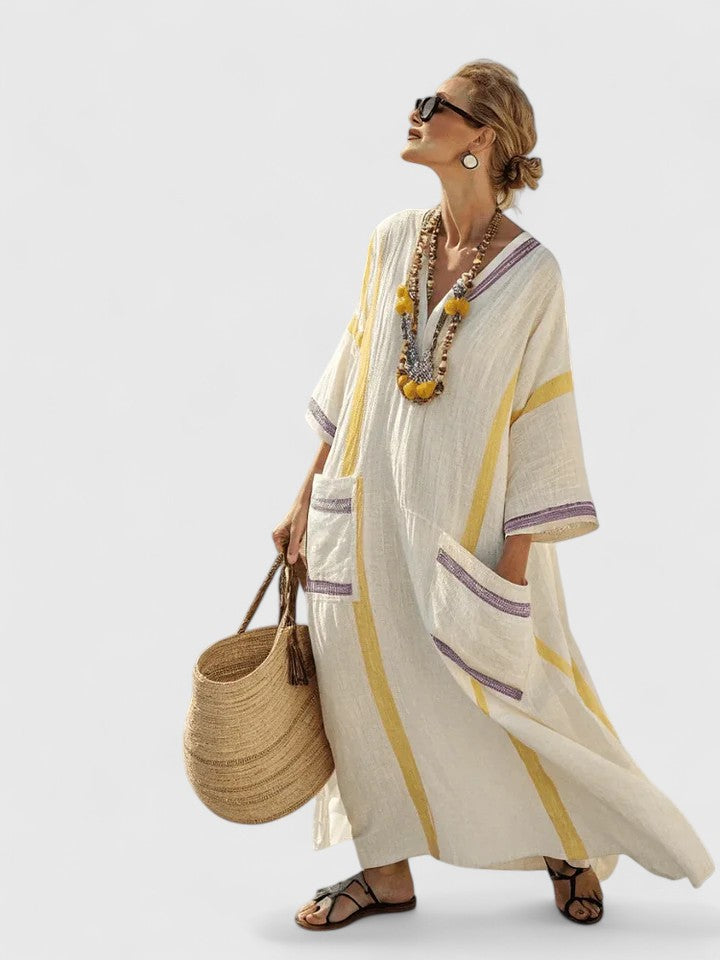 Estelle | Bohemian maxi jurk met V-hals