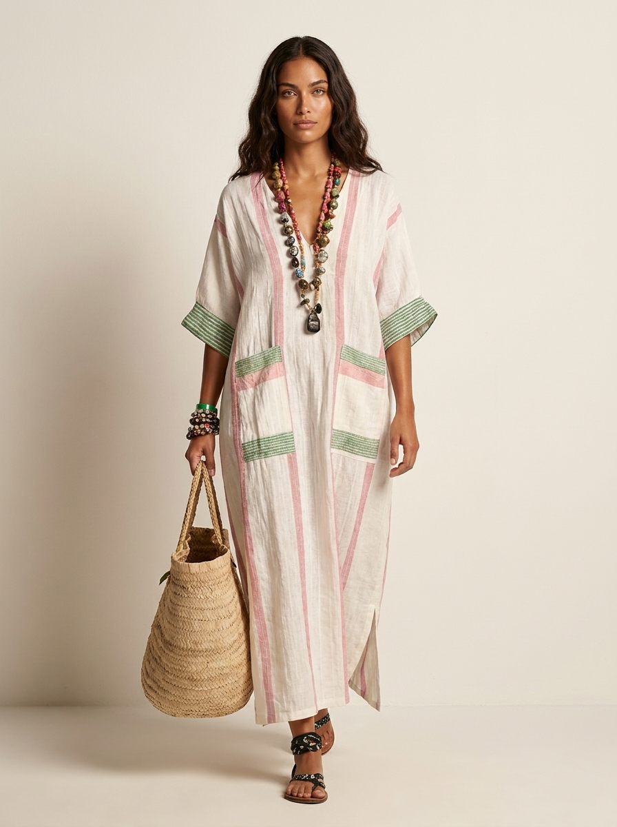 Estelle | Bohemian maxi jurk met V-hals