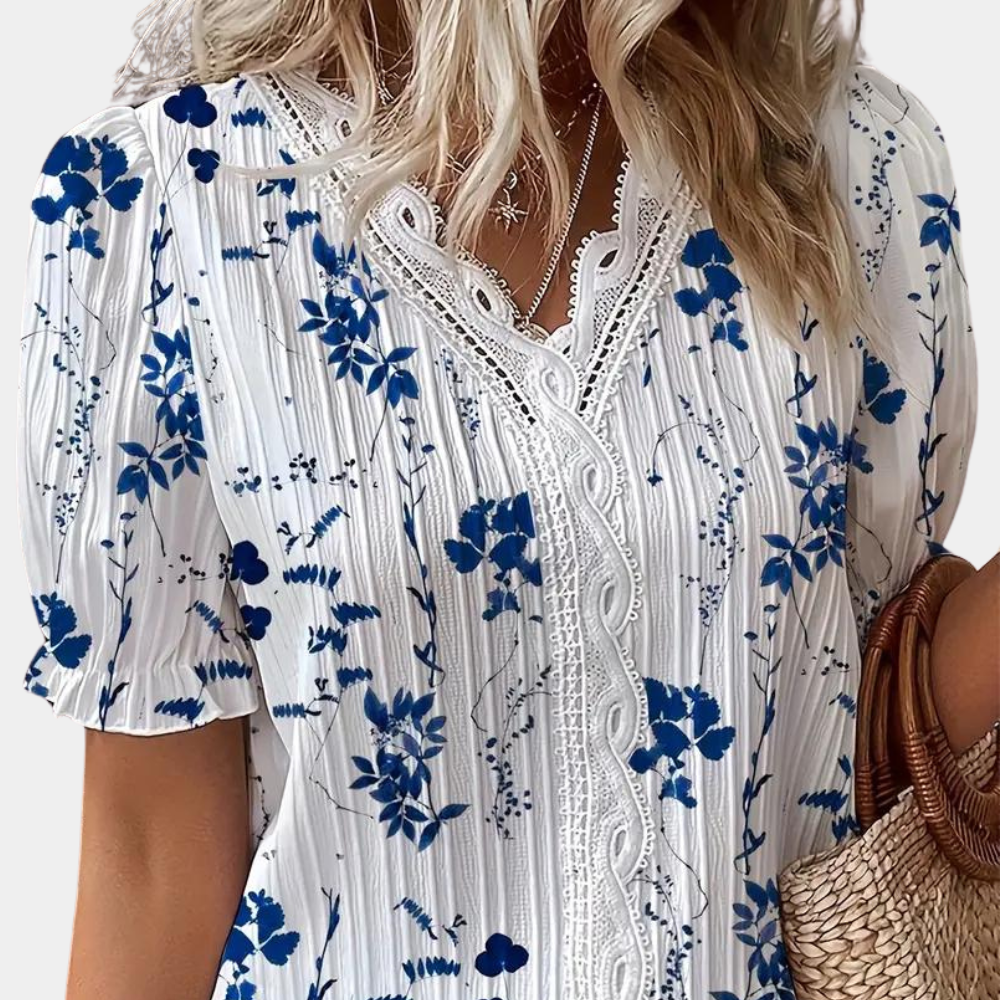Bianca | Zomerse Blouse met Bloemenprint
