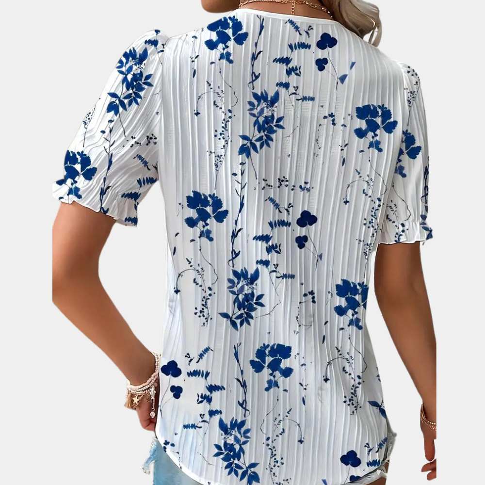Bianca | Zomerse Blouse met Bloemenprint