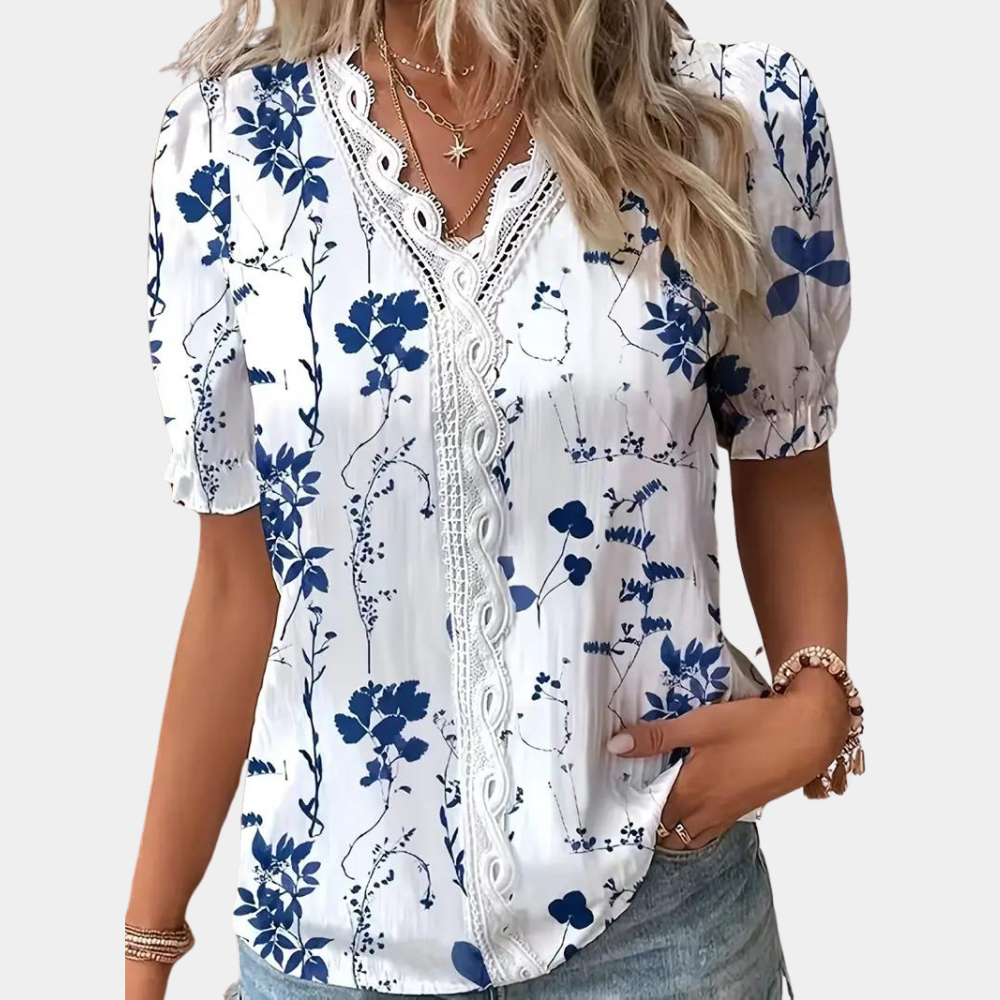 Bianca | Zomerse Blouse met Bloemenprint