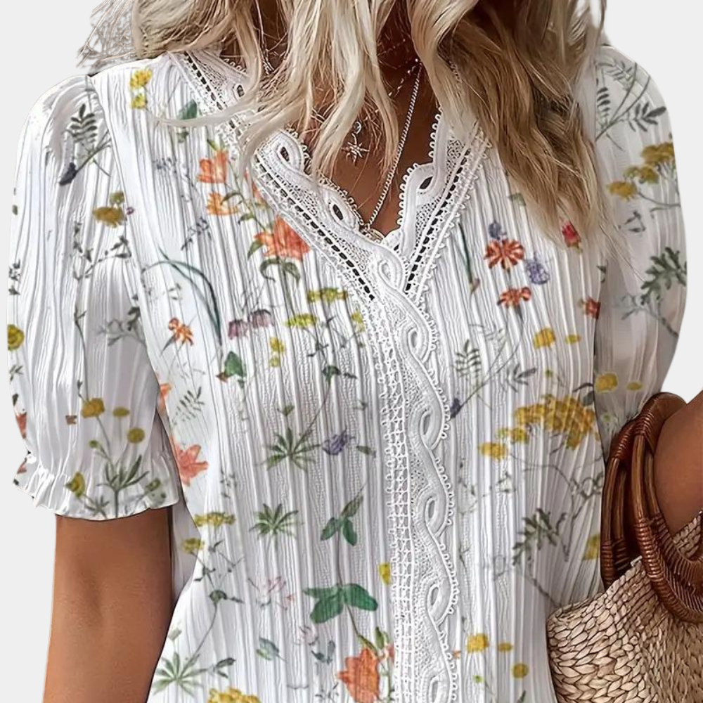 Bianca | Zomerse Blouse met Bloemenprint