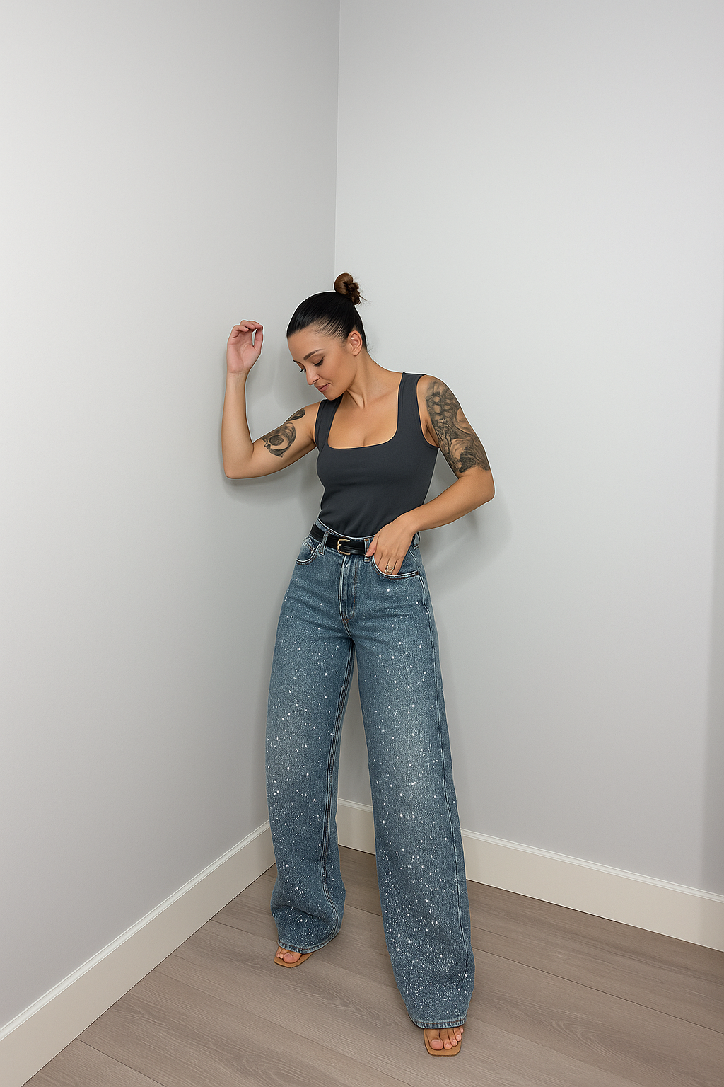 Stardust | Glitter Wide-Leg Jeans