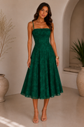 Rozy | Maxi Jurk met Bloemendessin en Open Rug