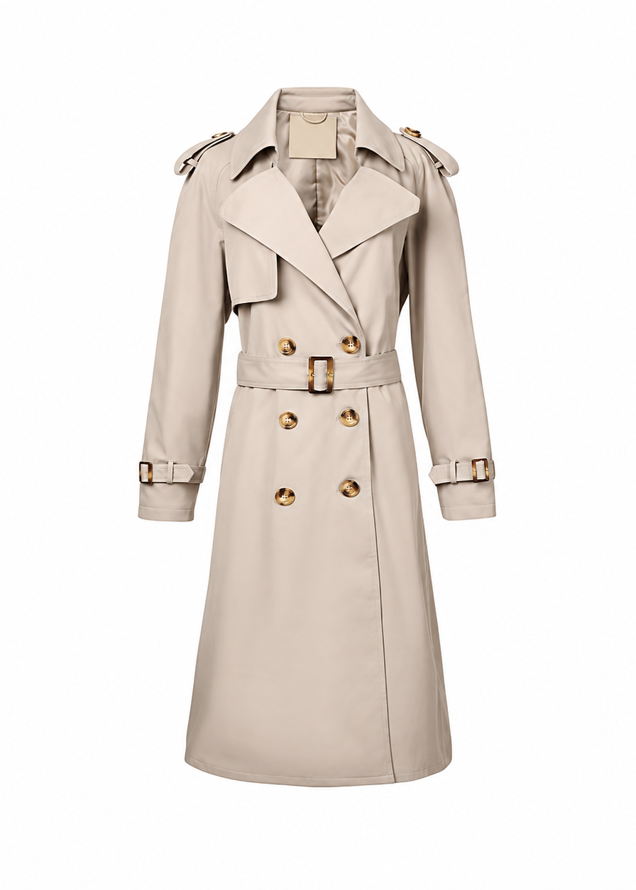 Wilhelmina | Trenchcoat Dubbelzijdig met Ceintuur