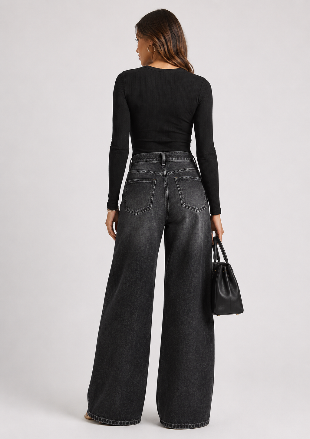 Noga | Wide leg jeans met uitgesneden ringdetails