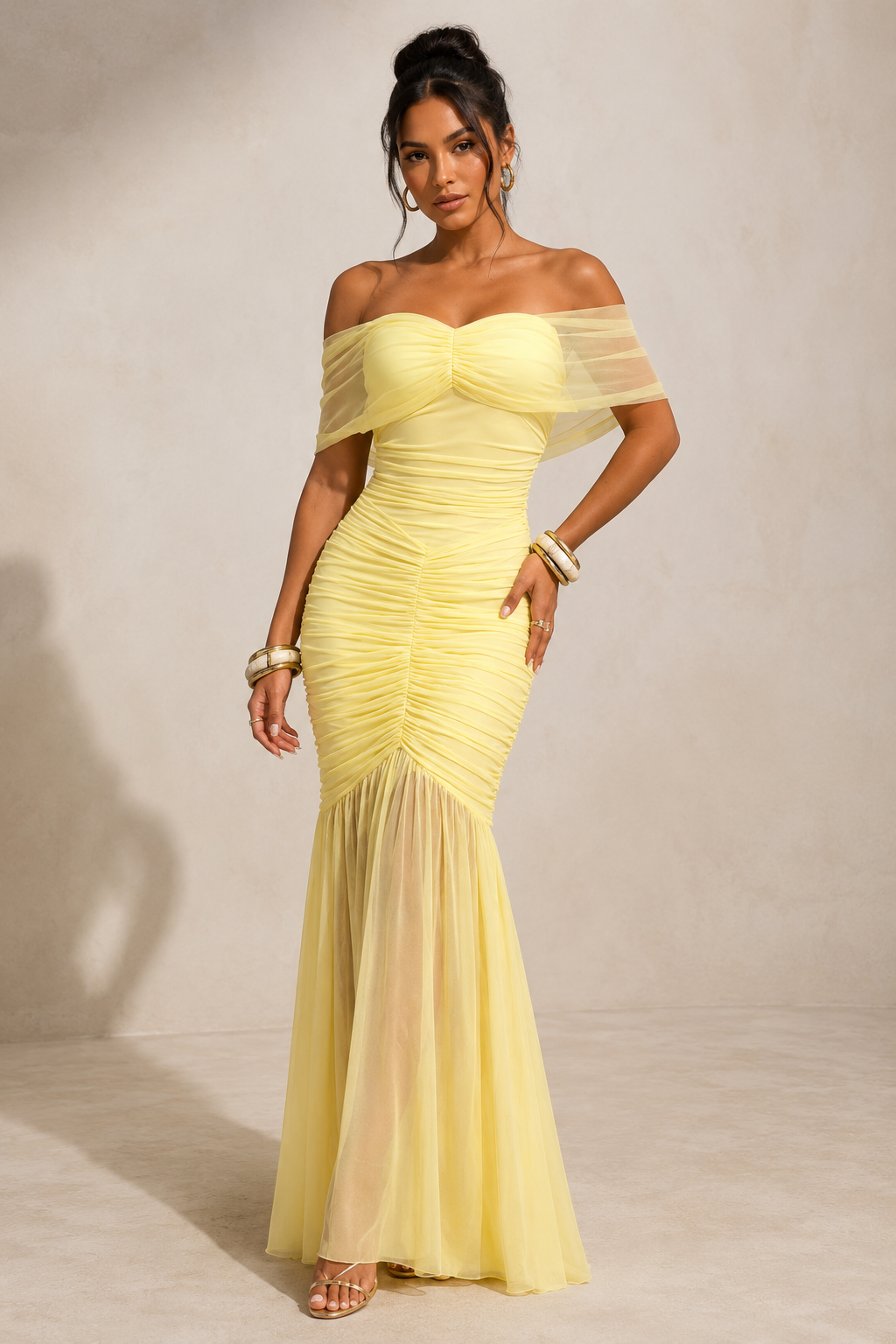 Annie | Maxi Jurk met Off-Shoulder Halslijn