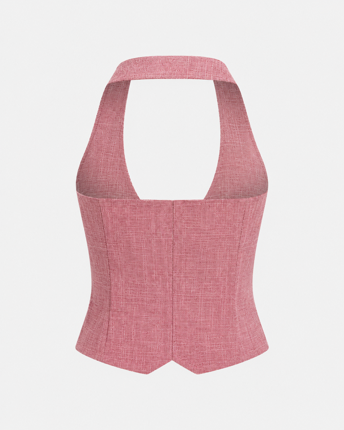 Violet | Tweedelige set met halter gilet en wide leg pantalon