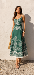 Micky | Baroque Maxi jurk met sierprint
