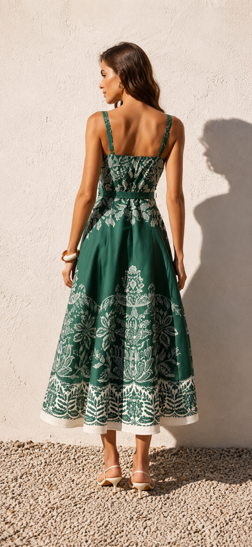 Micky | Baroque Maxi jurk met sierprint