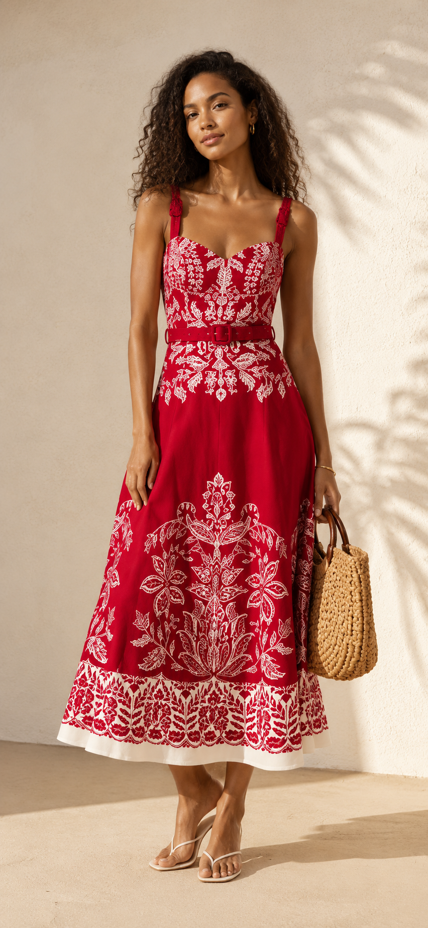 Micky | Baroque Maxi jurk met sierprint