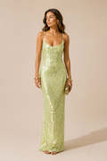 Cami | Pailletten maxi jurk met spaghetti bandjes