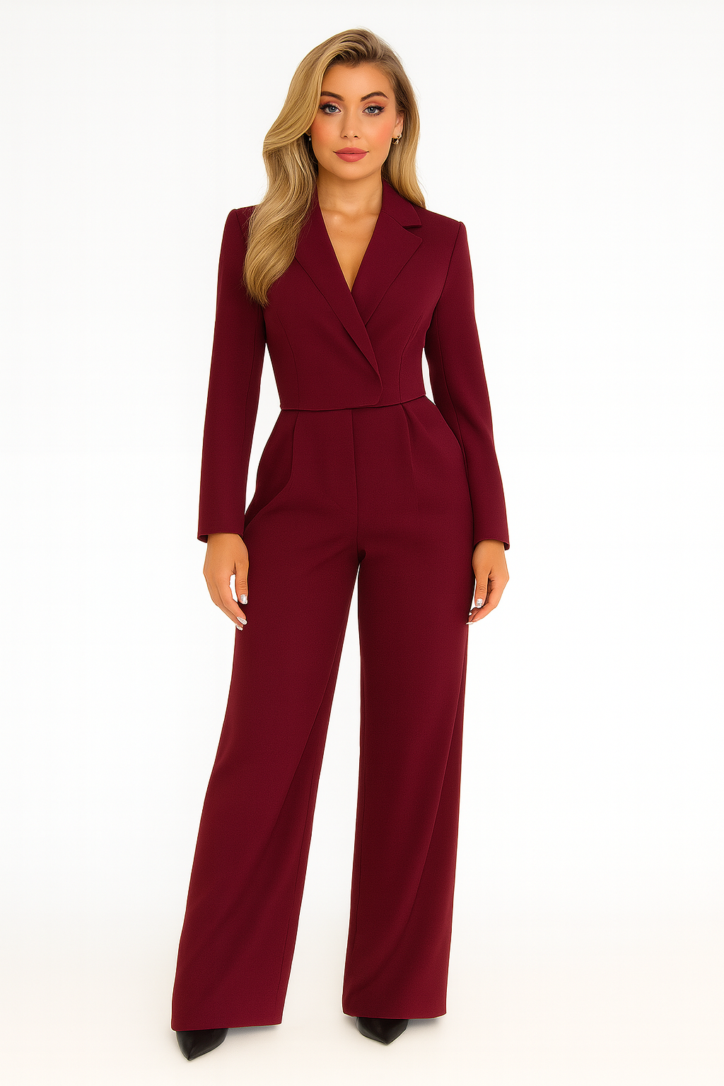 Petra | Getailleerde Jumpsuit met Blazerkraag