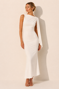 Elara | Maxi Jurk One Shoulder met Sjaaldetail