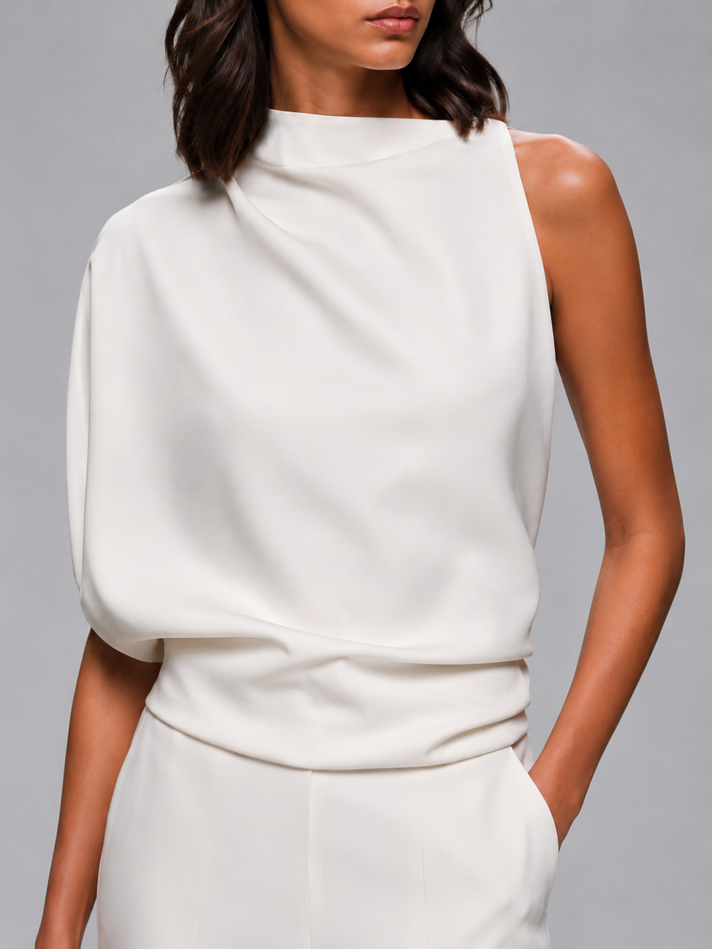 Lise | Asymmetrische Mouwloze Tank Top