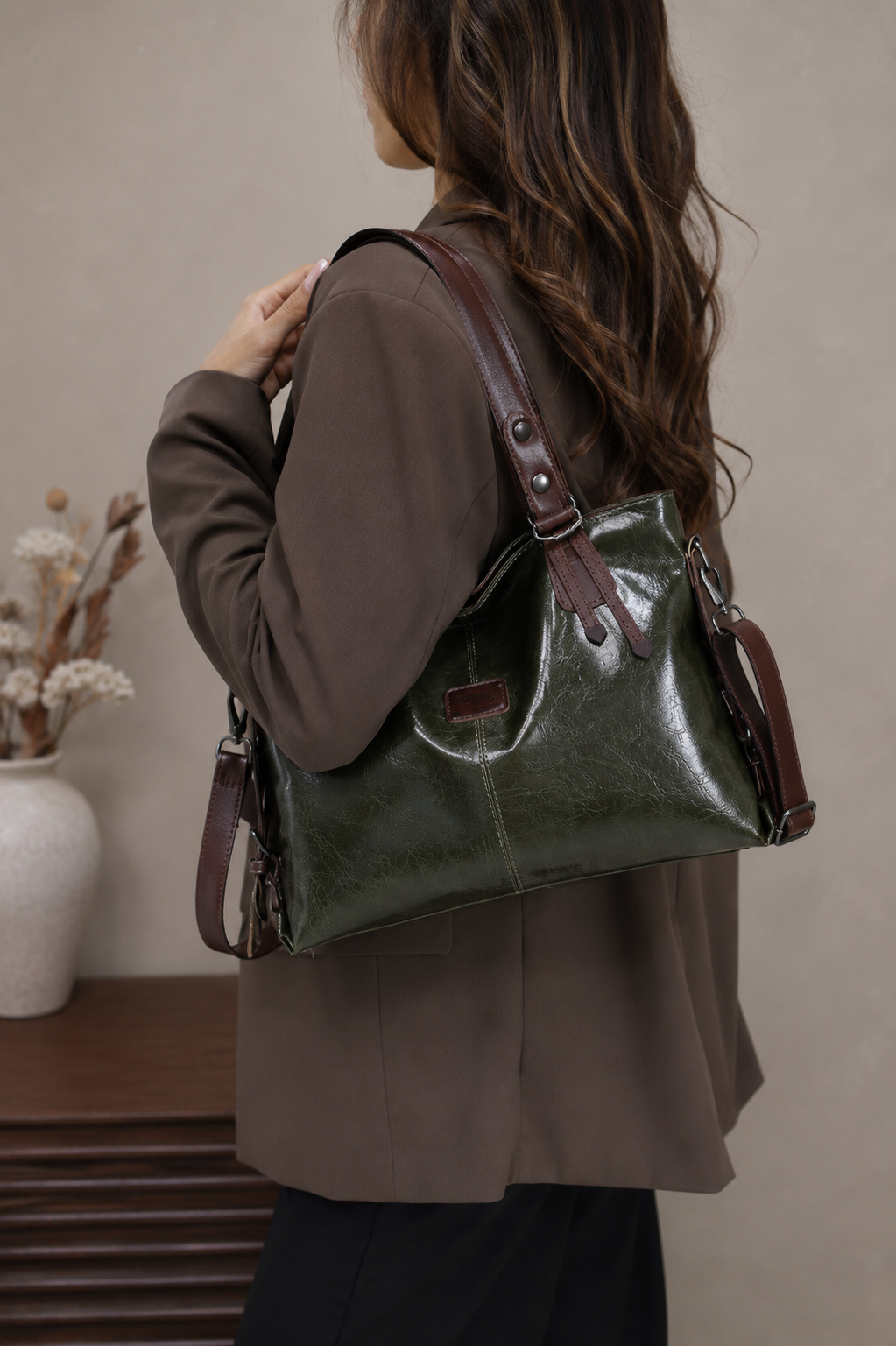 Leila | schouder tas van vegan leer